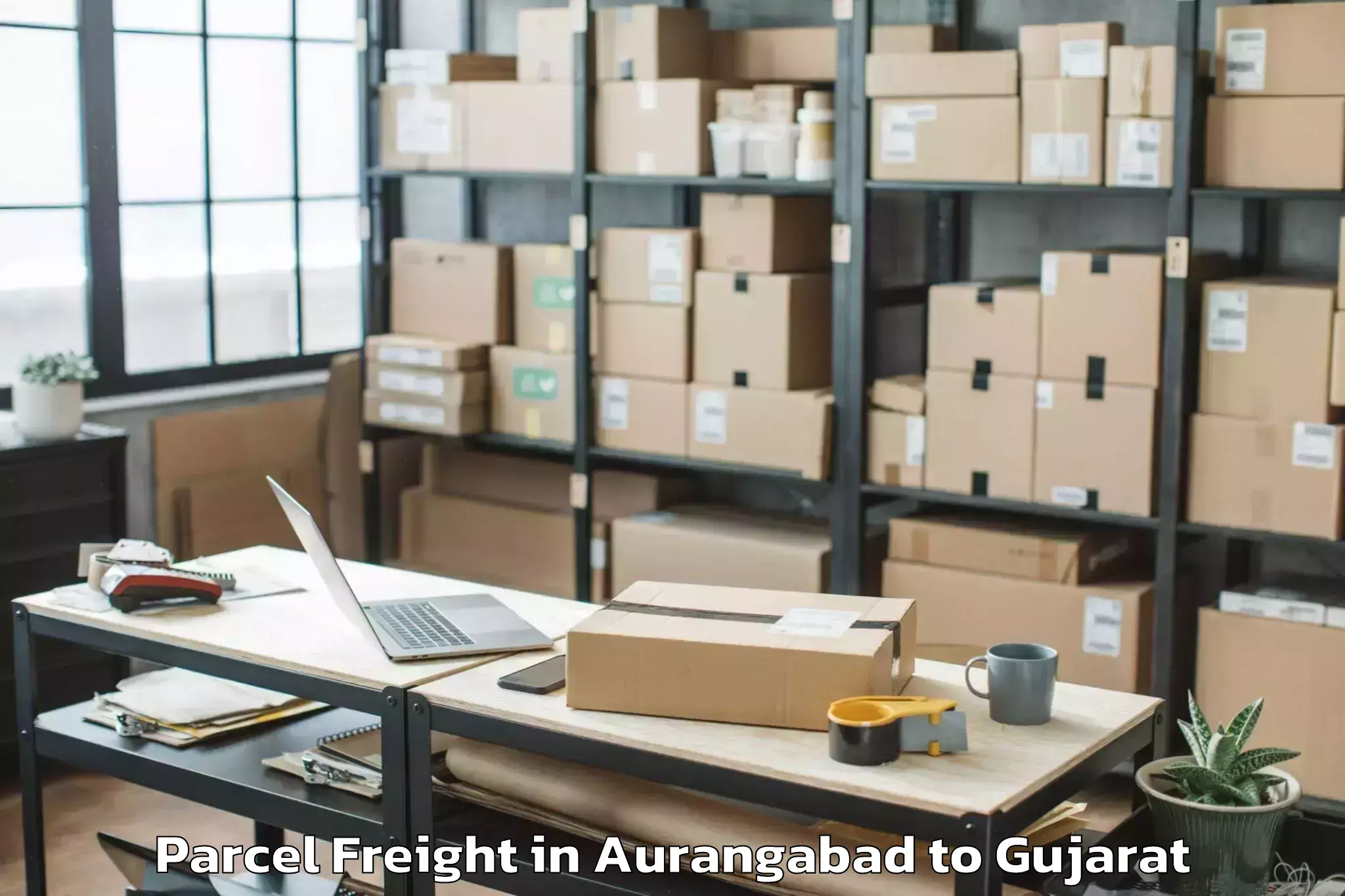 Book Your Aurangabad to Satlasana Parcel Freight Today